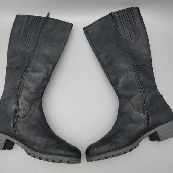 Clarks Marana Trudy Womens Knee High Boot Leather Size 9 Side Zip Stretch Calf - Picture 2 of 15